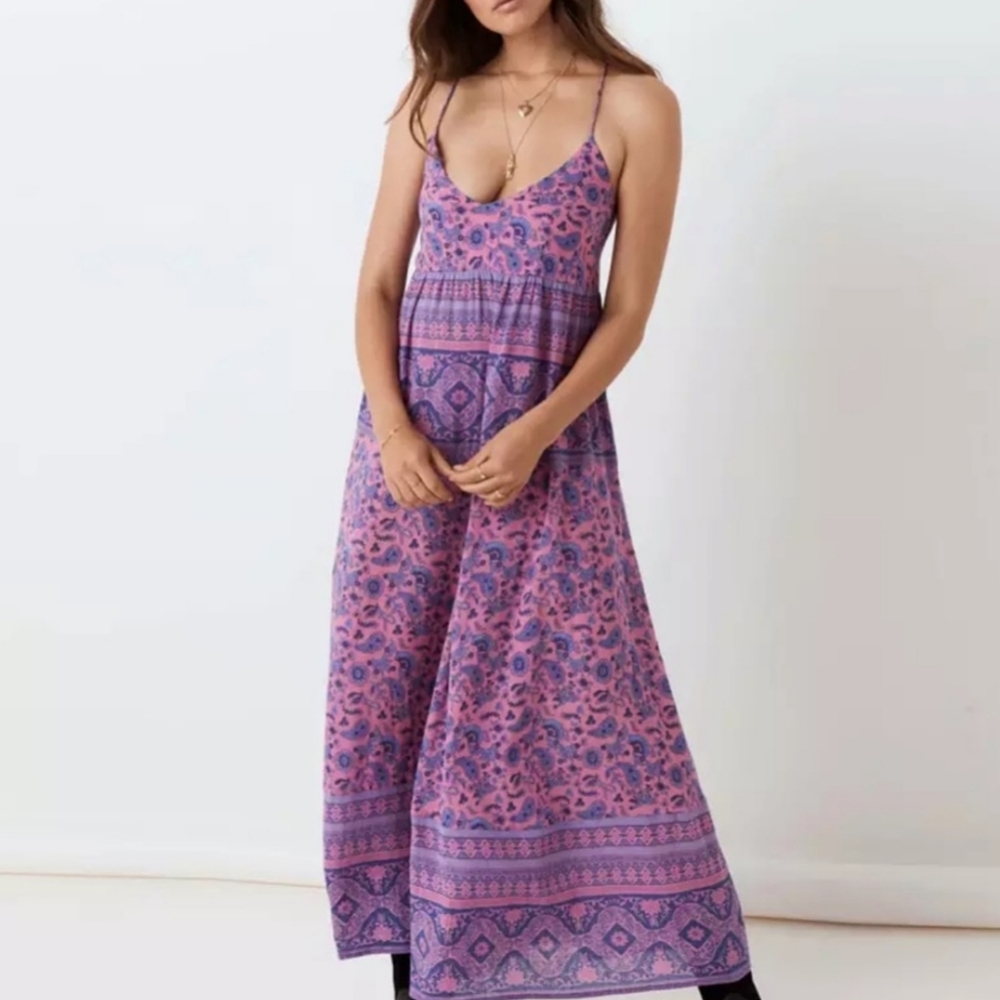 Spell and the Gyspy Collective Pailsey Floral Boho Maxi Dress (Mulberry) - Picture 2 of 16